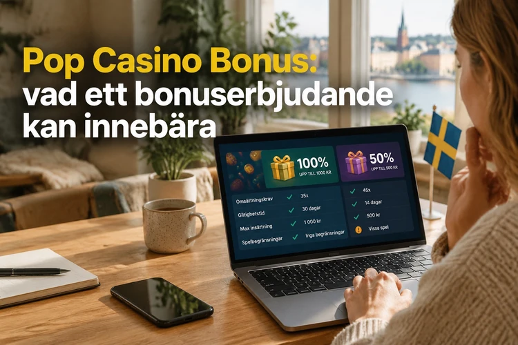 Pop Casino Bonus: vad ett bonuserbjudande kan innebära