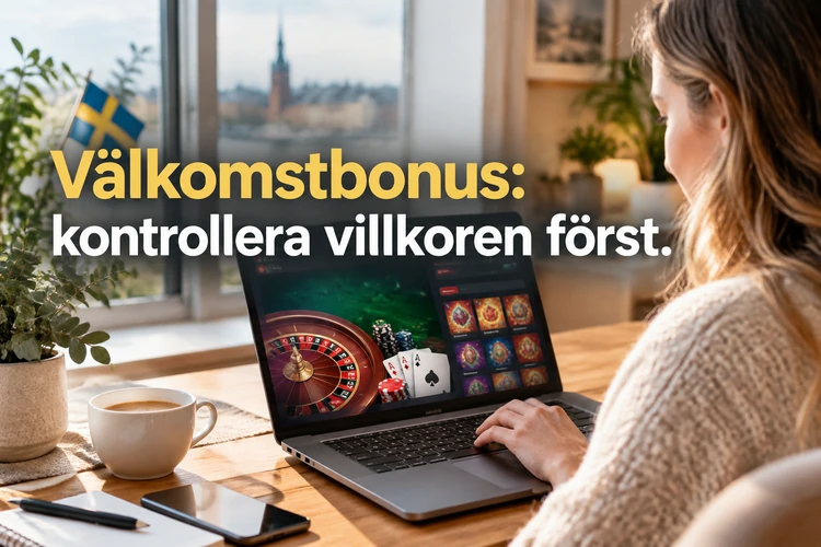 Välkomstbonus: kontrollera villkoren först