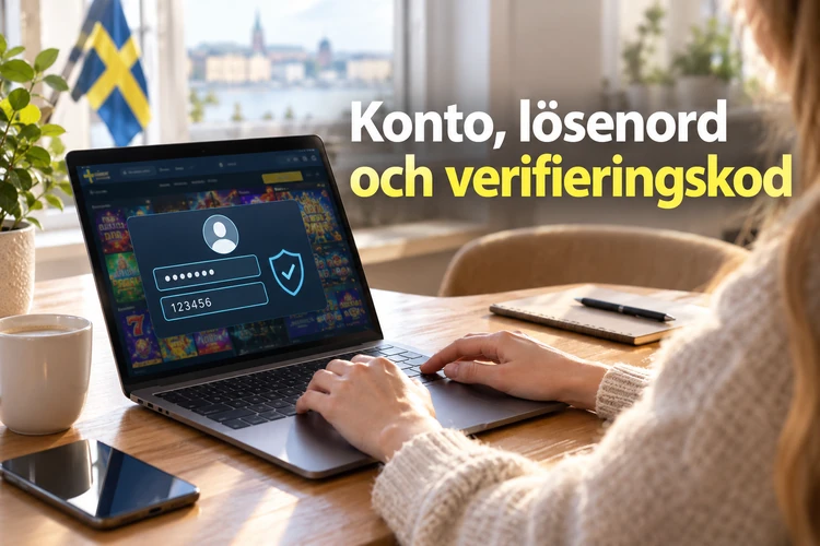 Konto, lösenord och verifieringskod