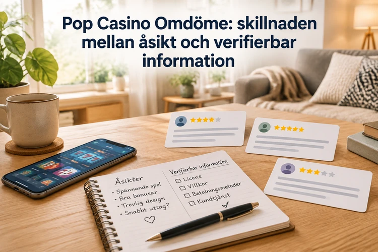 Pop Casino Omdöme: skillnaden mellan åsikt och verifierbar information